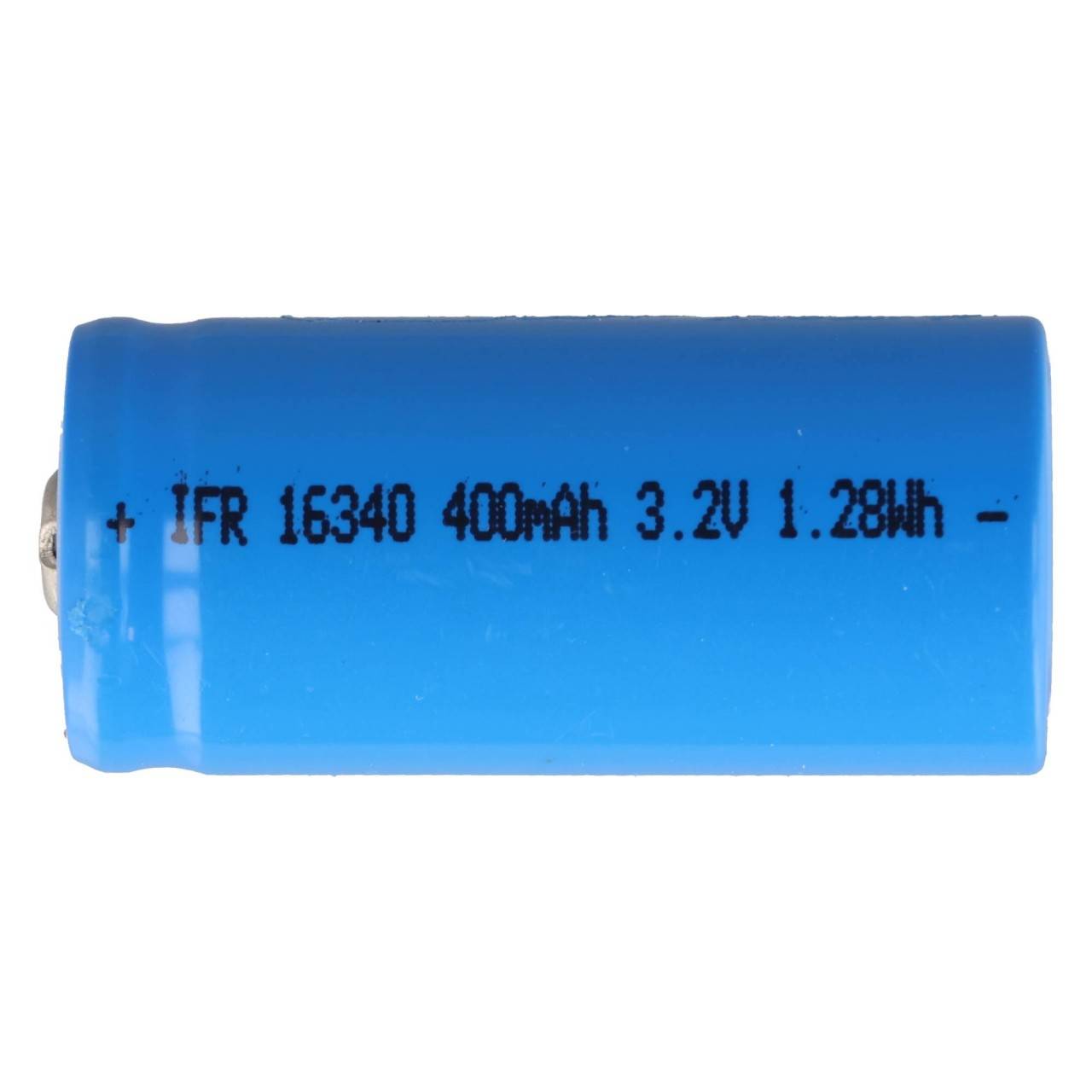 IFR 16340 400mAh 3,2V LiFePo4 Akku Button Top ungeschützt, 16,5x36,1mm-2