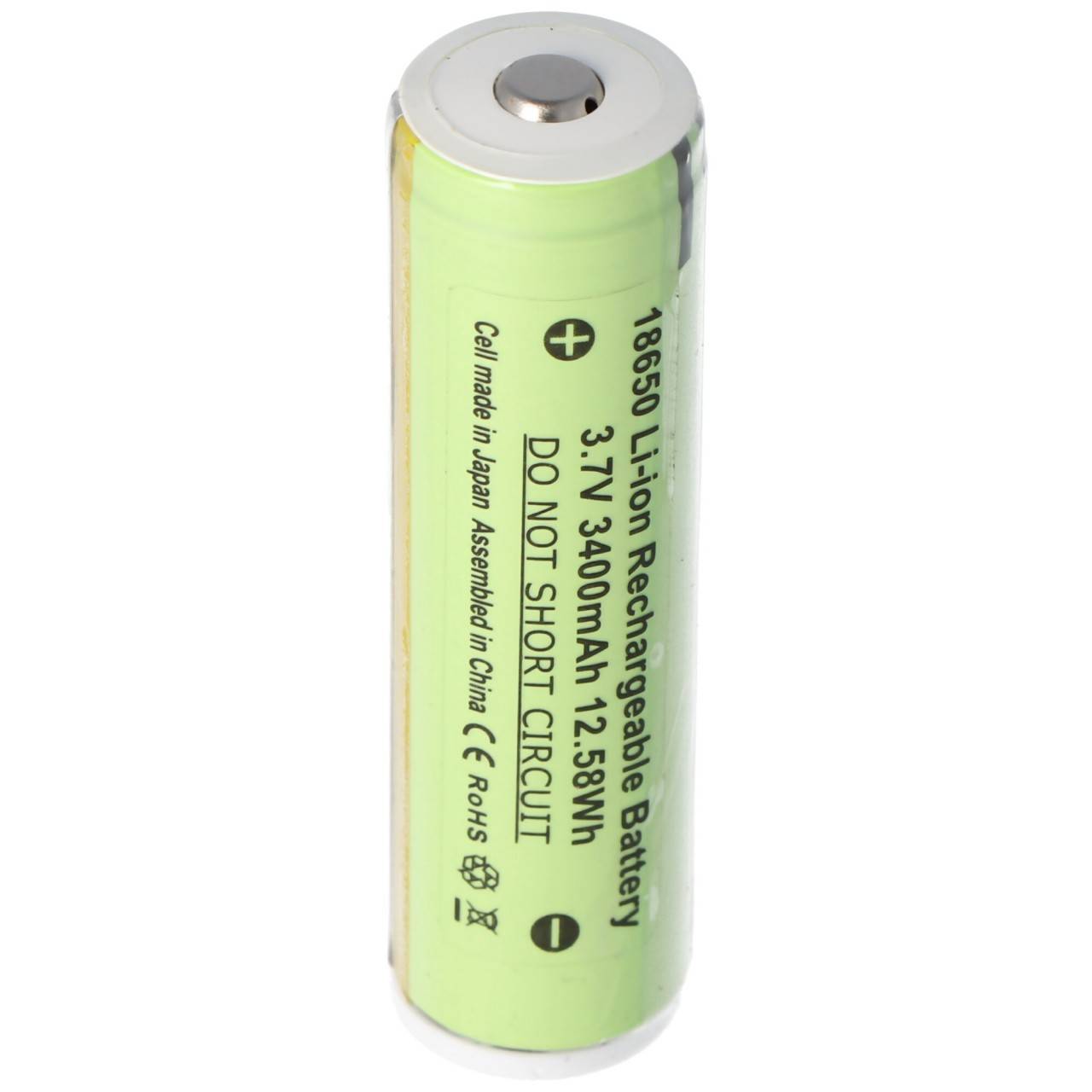 3400mAh Akku passend für den 3.7V 18650ICR für Steel wiederaufladbar 10W wiederaufladbare LED-Taschenlampe-0