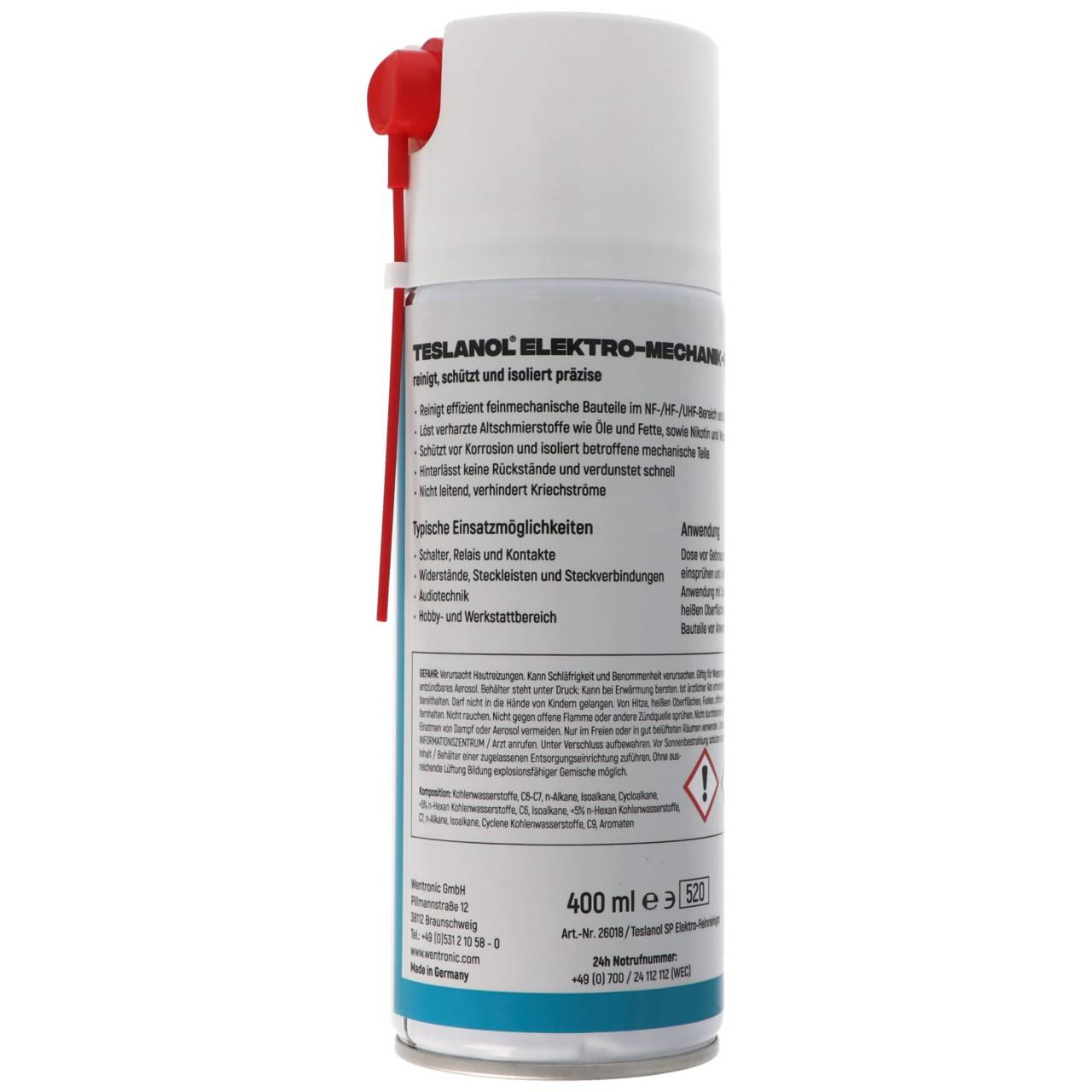 Teslanol Elektro-Mechanik-Reinigerspray 400 ml-3