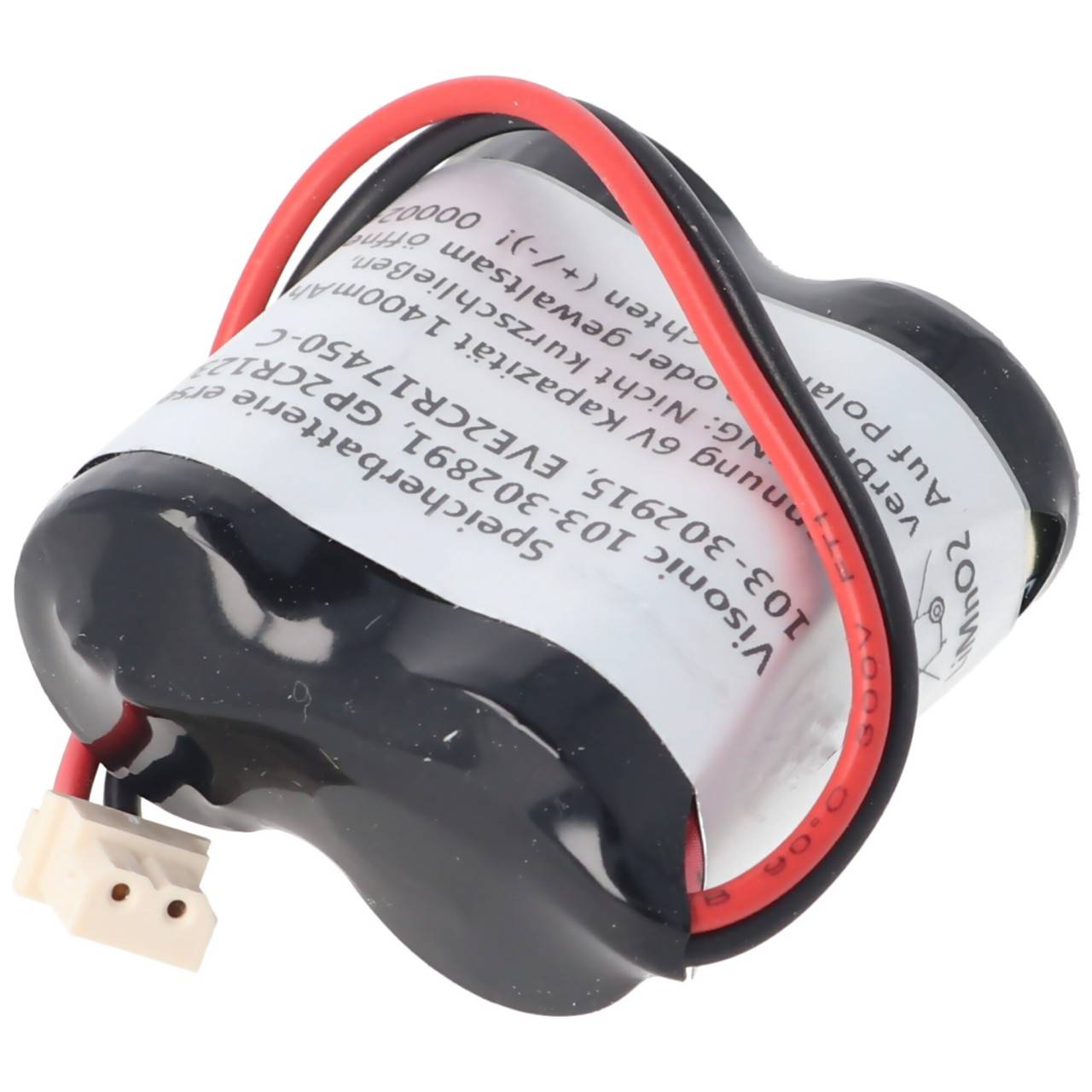 Batterie passend für Visonic 103-302891, 103-302915, GP2CR123A-C Batterie 6 Volt 1400mAh-3