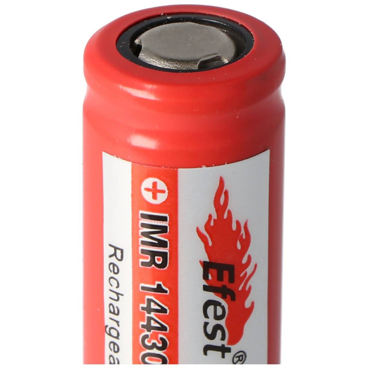 IMR 14430 600mAh 3,6V - 3,7V Li-Ion-Akku mit Pluspol flach, Abmessungen 42,63x14,4mm-1