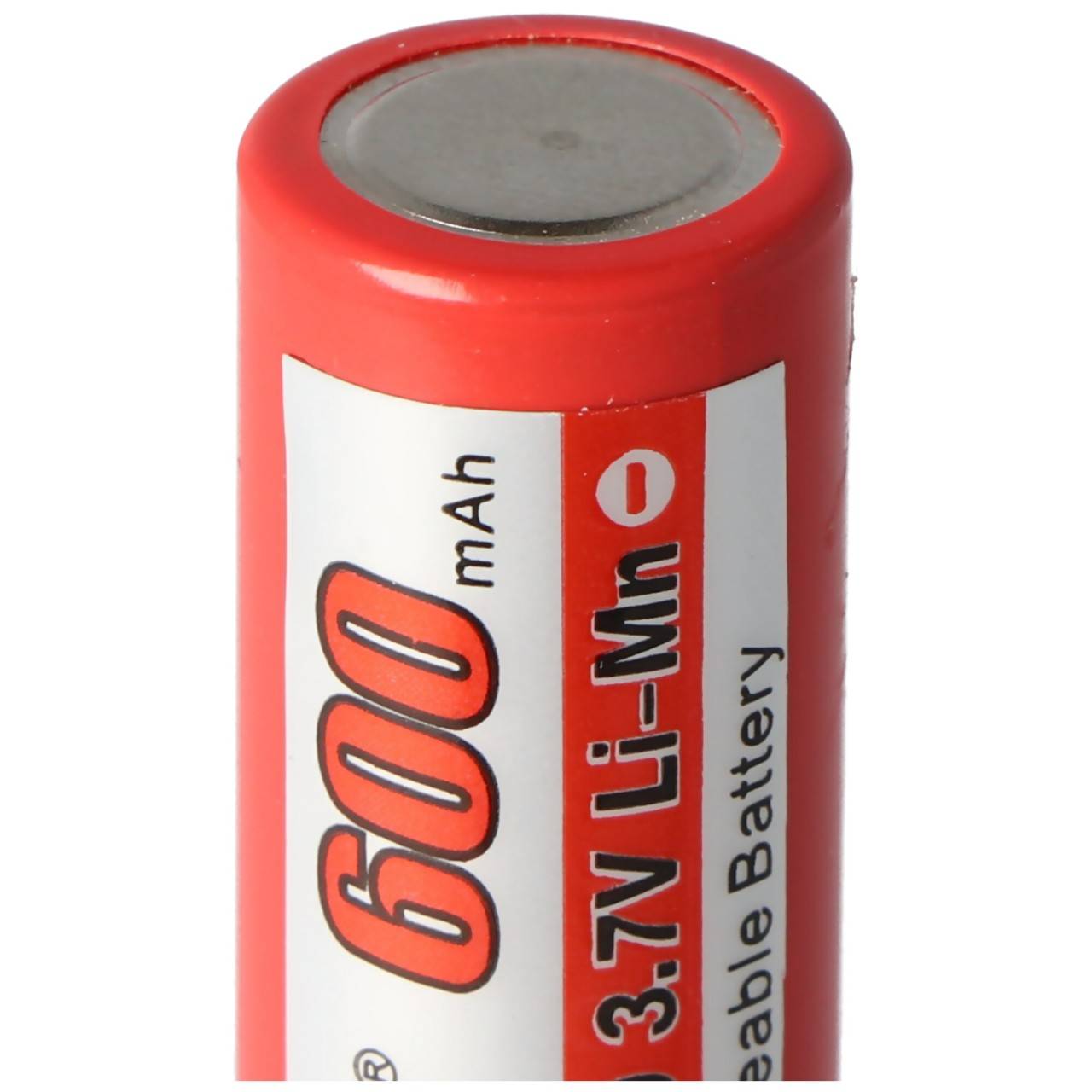IMR 14430 600mAh 3,6V - 3,7V Li-Ion-Akku mit Pluspol flach, Abmessungen 42,63x14,4mm-2