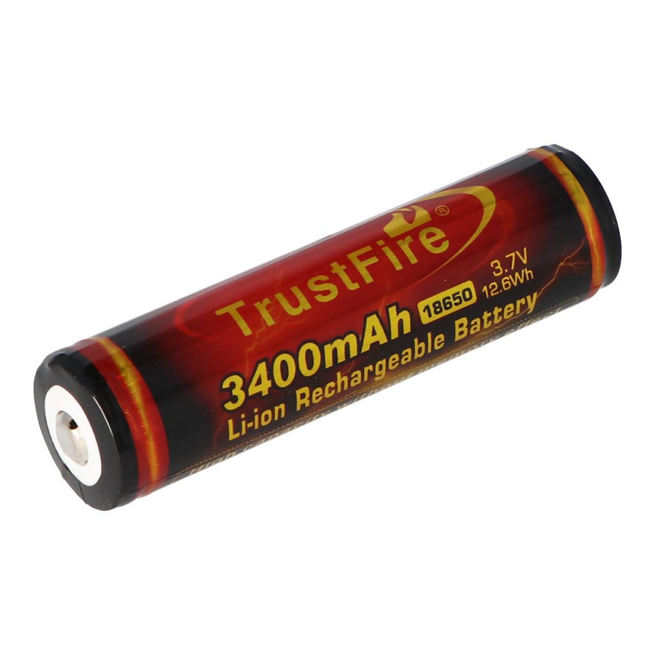 Trustfire 18650 3400mAh 3,6V - 3,7V 68,9x18,41mm PCB geschützter Li-Ion-Akku (Flame)-2