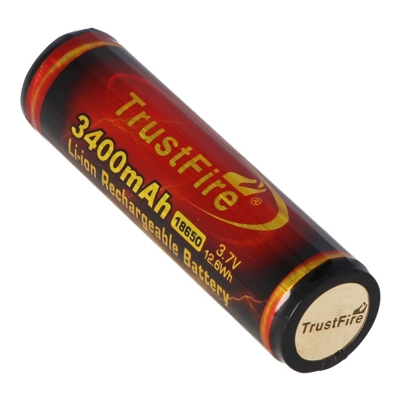 Trustfire 18650 3400mAh 3,6V - 3,7V 68,9x18,41mm PCB geschützter Li-Ion-Akku (Flame)-4