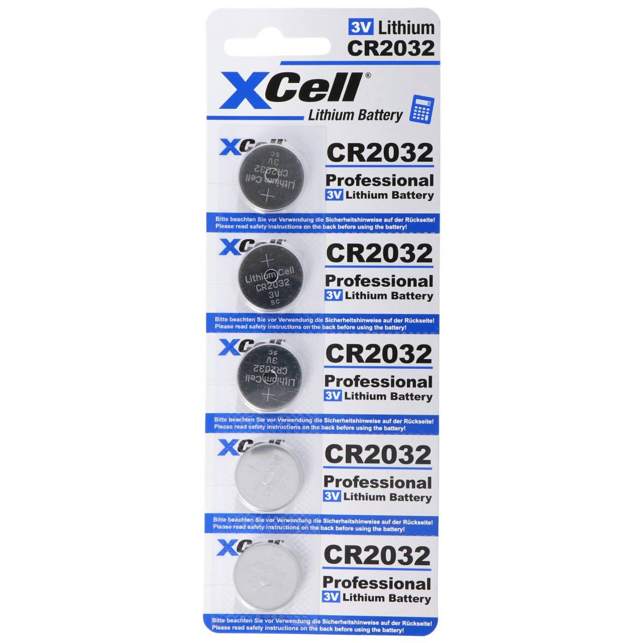 5er-Sparset CR2032 Lithium Batterie 3V, CR2032 Batterien im praktischen 5er Set-0