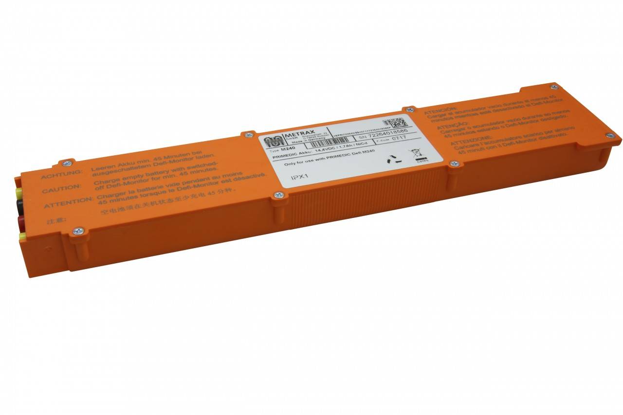 Original NC Akku Primedic Metrax Defibrillator ECO1, DM1 - M240-1