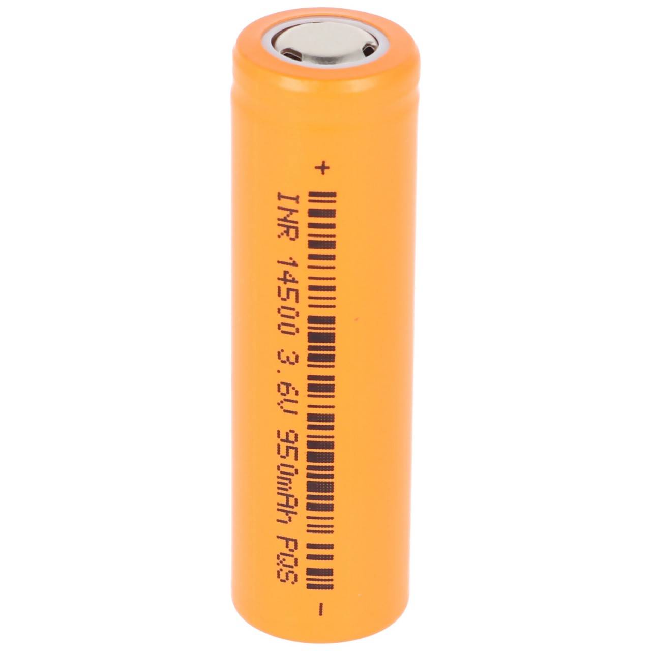 INR 14500 mit 950mAh 3,6V bis- 3,7V Li-Ion-Zelle ungeschützt 48,5x14,1mm-3