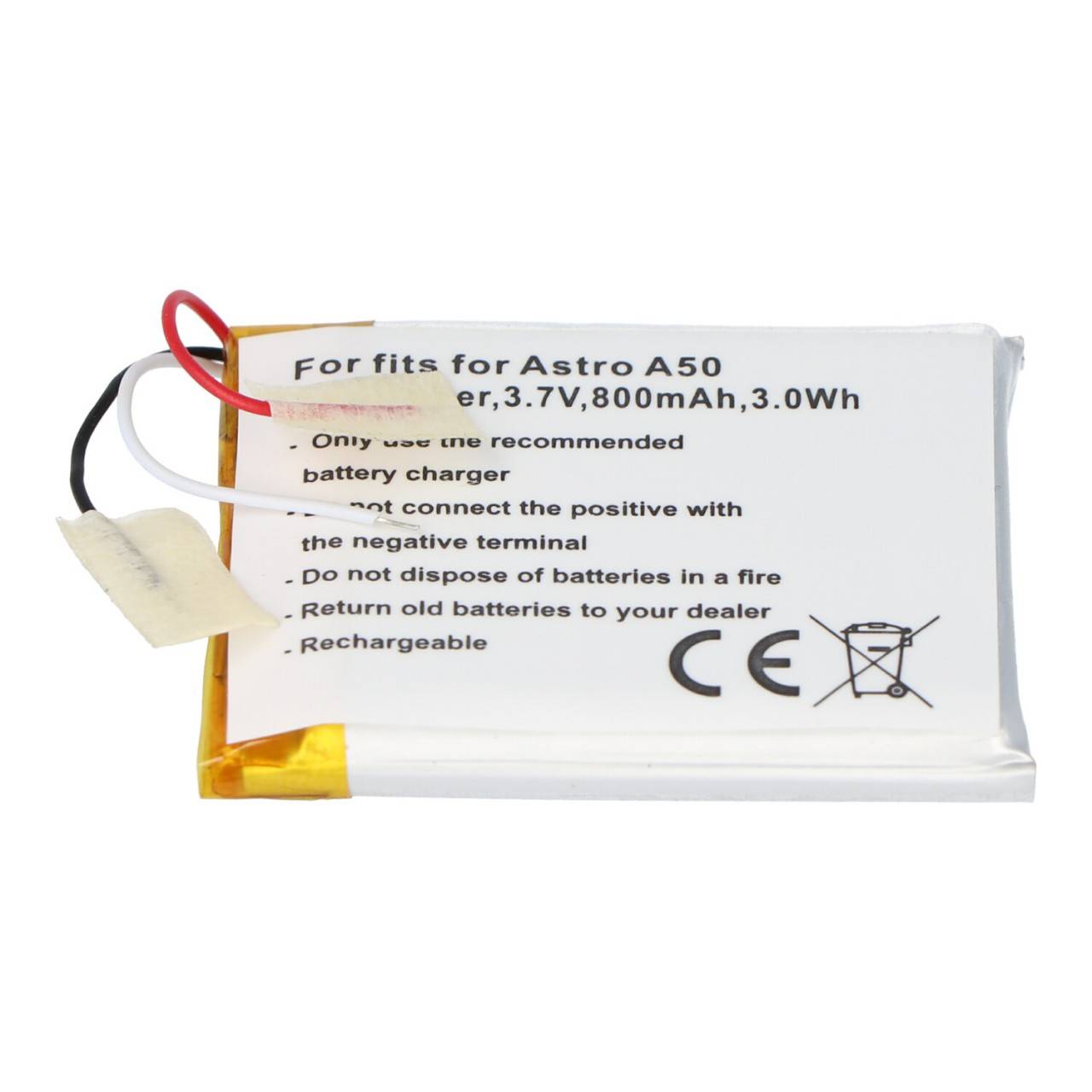 Akku passend für Astro A50 Li-Polymer Akku SRP603443, 45x36x5,5mm-0