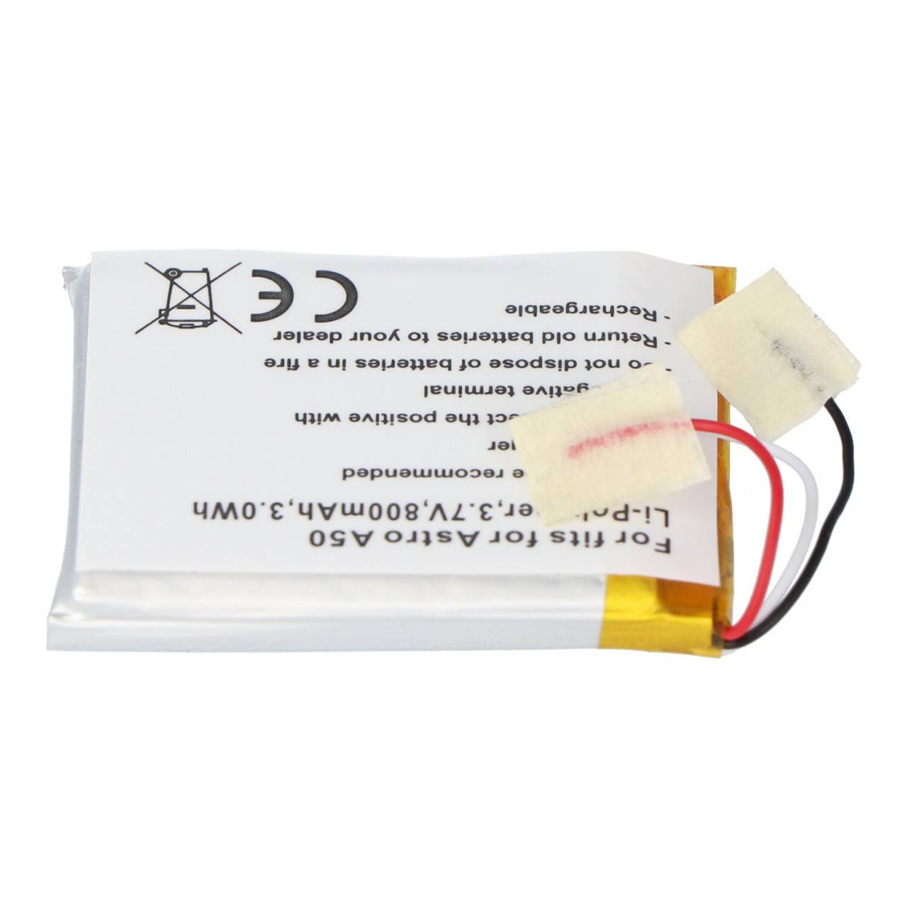 Akku passend für Astro A50 Li-Polymer Akku SRP603443, 45x36x5,5mm-4