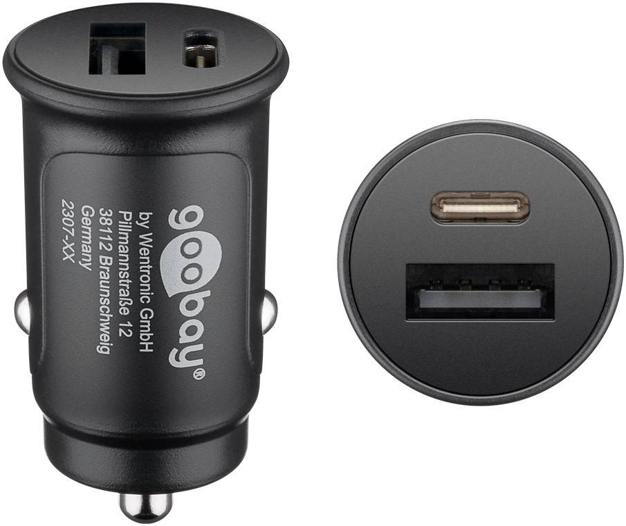 Dual-USB Auto Schnellladegerät USB-CTM Power Delivery, Ladeadapter für Kfz, lädt Geräte über USB-A und USB-C,...-0