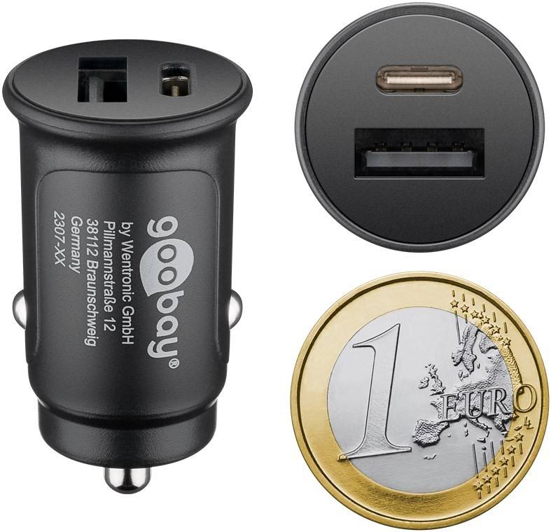 Dual-USB Auto Schnellladegerät USB-CTM Power Delivery, Ladeadapter für Kfz, lädt Geräte über USB-A und USB-C,...-2