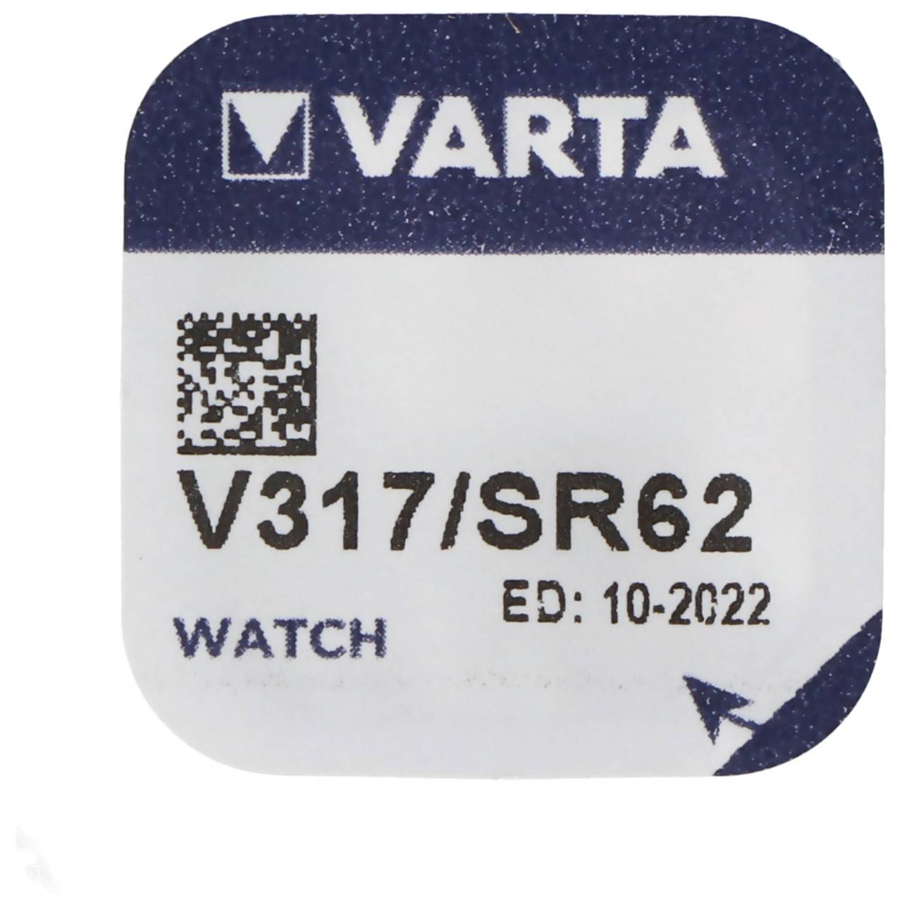 317, Varta V317, SR62, SR516SW Knopfzelle für Uhren etc.-0