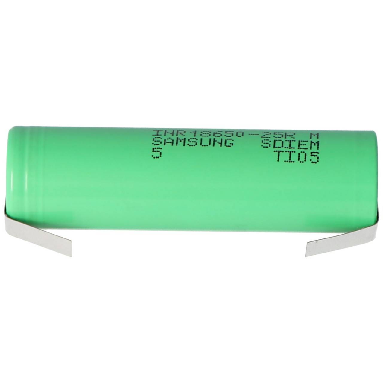INR18650-25R 2500mAh 3,6V - 3,7V ungeschützt mit Lötfahne U Form, 64,85x18,3mm-4