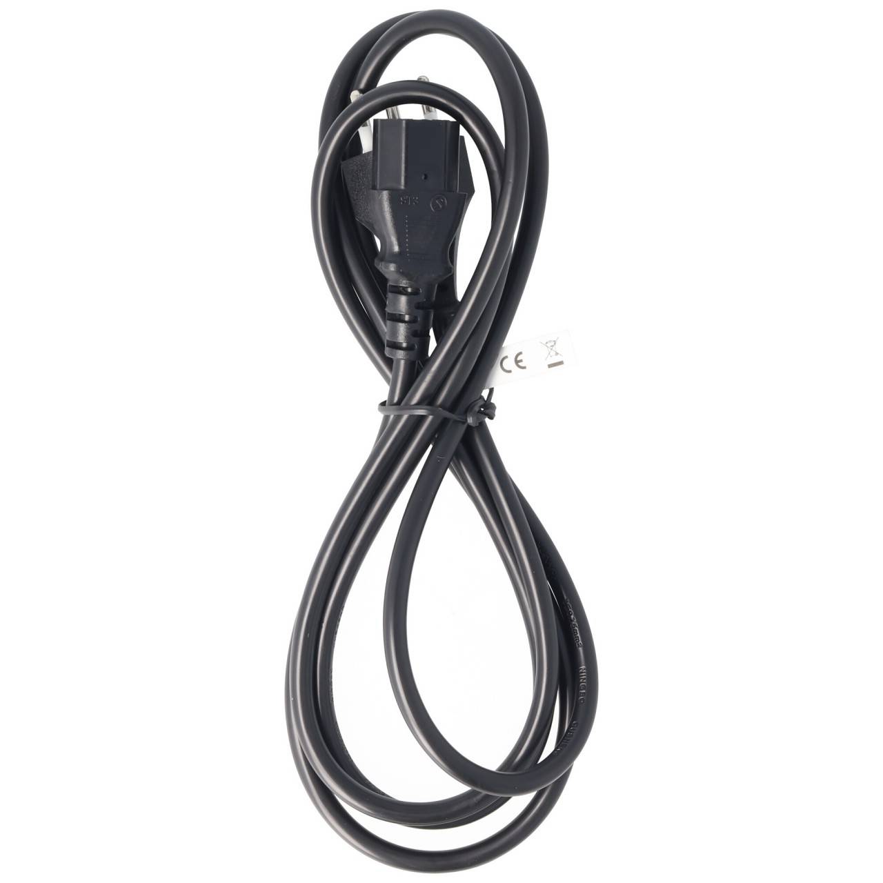 Netzkabel mit Schweiz-Stecker für IEC-Buchse C13, Stromkabel Schweiz mit 3 Pin-2