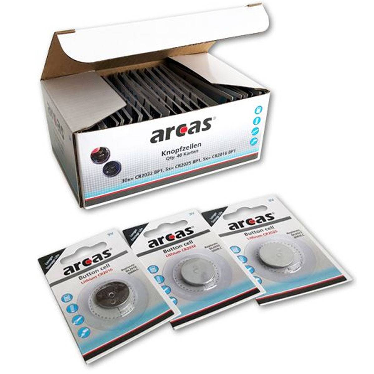 Vorteils-Set Lithium Batterien bestehend aus 30x CR2032, 5x CR2025, 5x CR2016-0