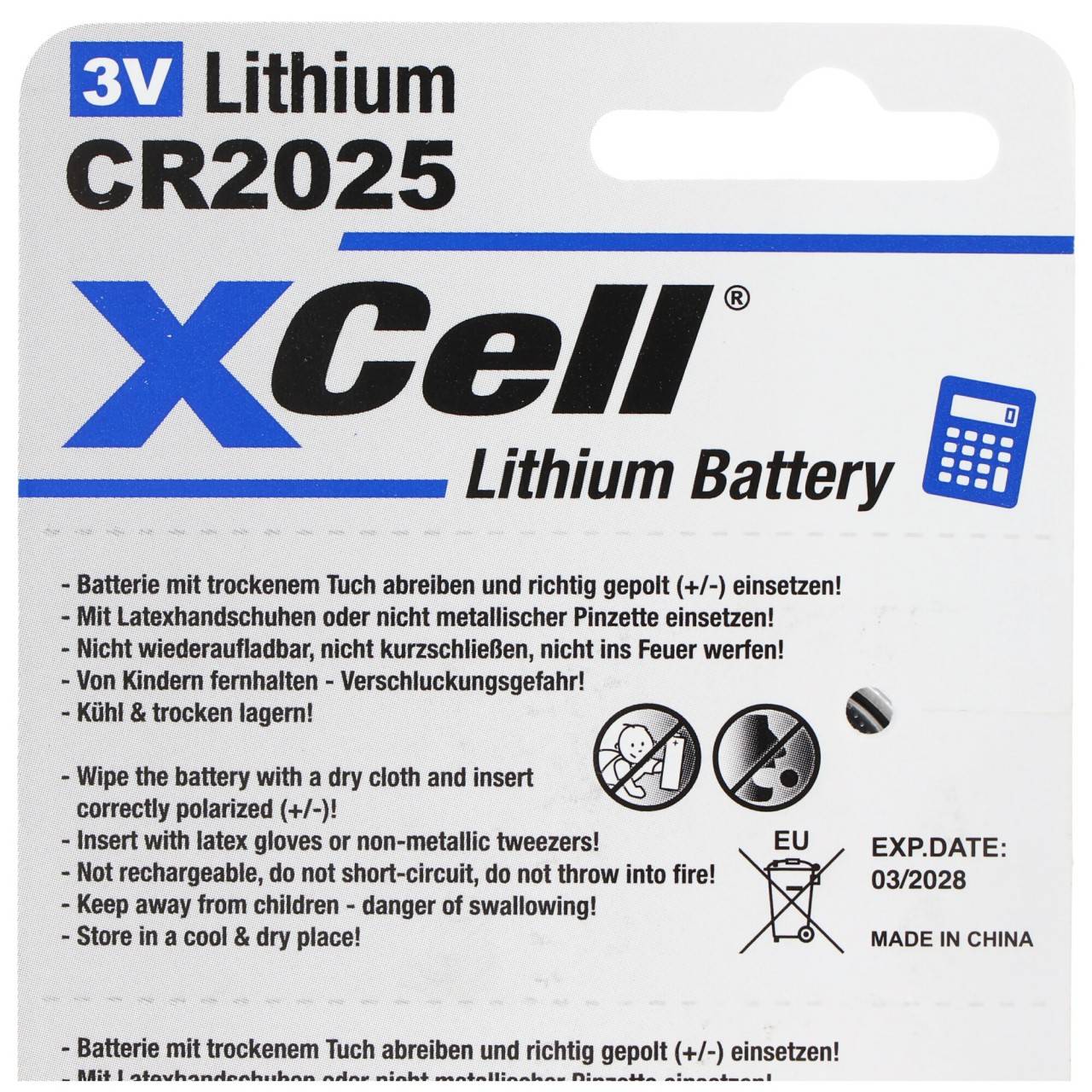 5er-Sparset CR2025 Lithium Batterie 3V, CR2025 Batterien im praktischen 5er Set-4