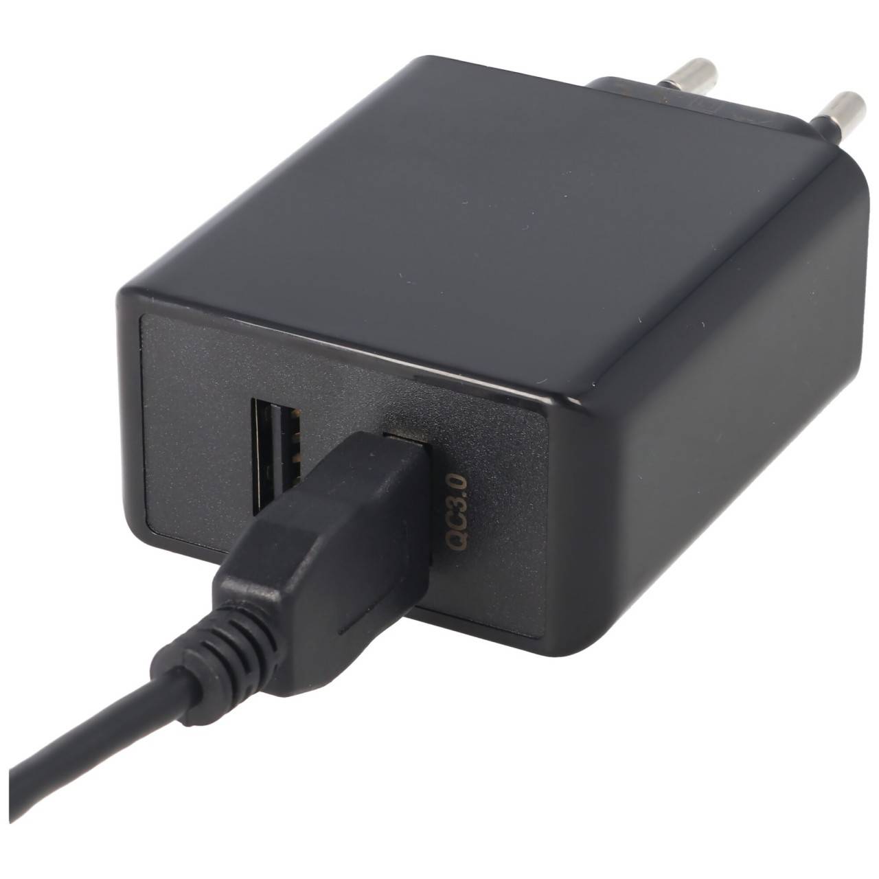 Dual-USB Schnellladegerät USB QC3.0 28W schwarz, lädt bis zu 4x schneller als Standardladegeräte-4