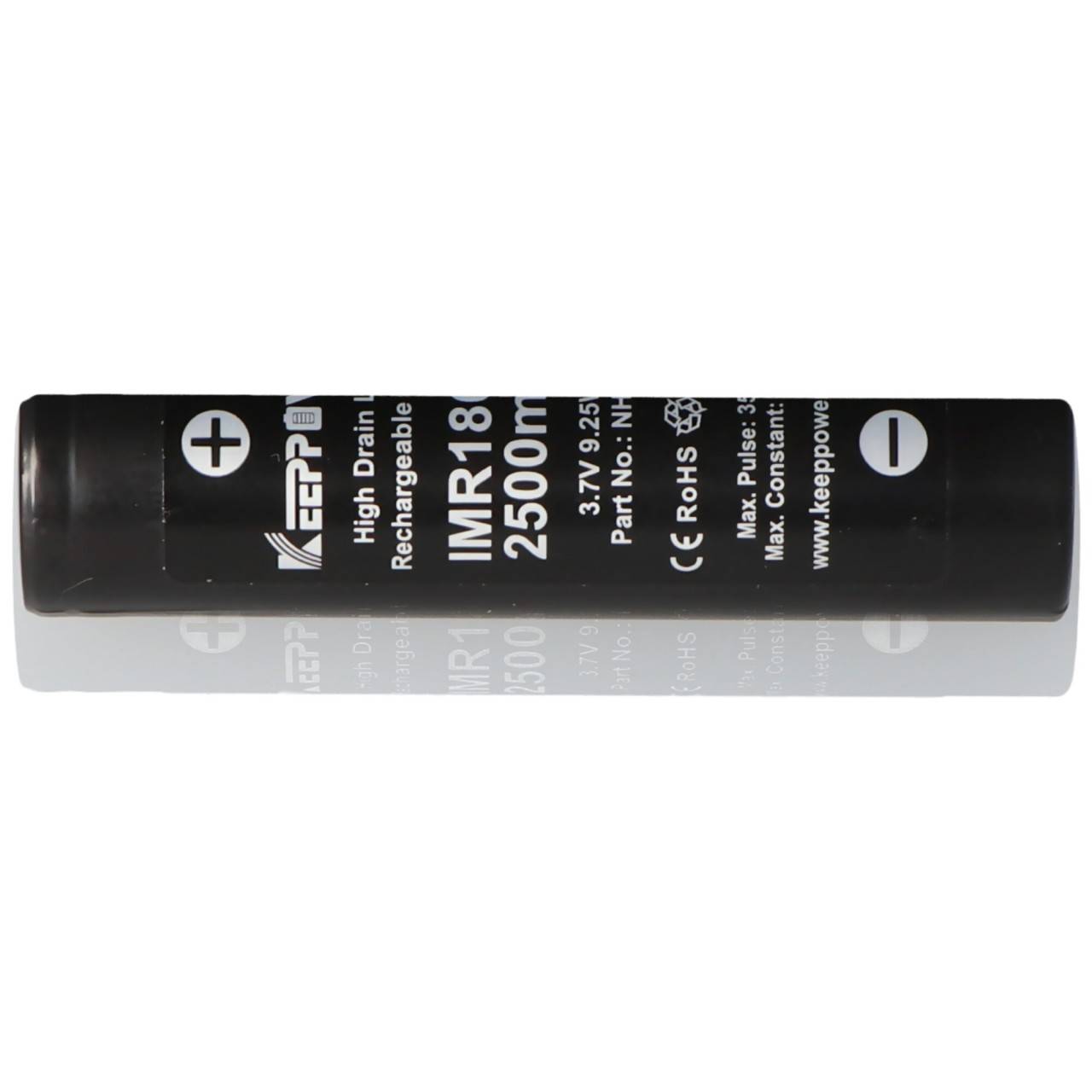 KeepPower IMR18650 - 2500mAh 3,6V - 3,7V Hochstromzelle Li-Ion-Akku-4
