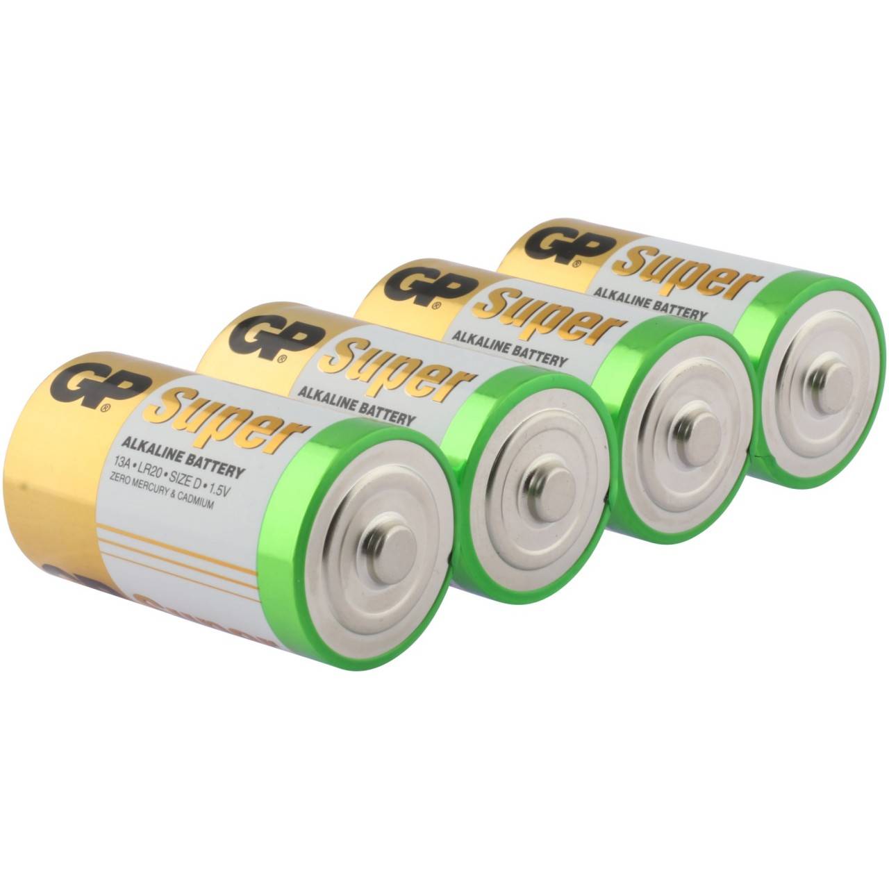 D Mono Batterie GP Alkaline Super 1,5V 4 Stück-0