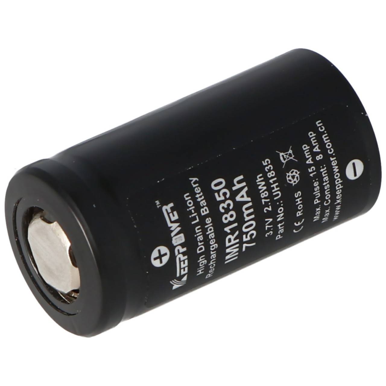 Keeppower IMR18350 - 750mAh, 3,7V (8A) Li-Ion-Akku-3
