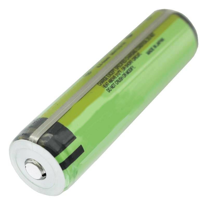 Panasonic 18650 Li-Ion Akku geschützt mit 3,7 Volt, 3400mAh 2 Stück und LCD-Schnell-Ladegerät-3
