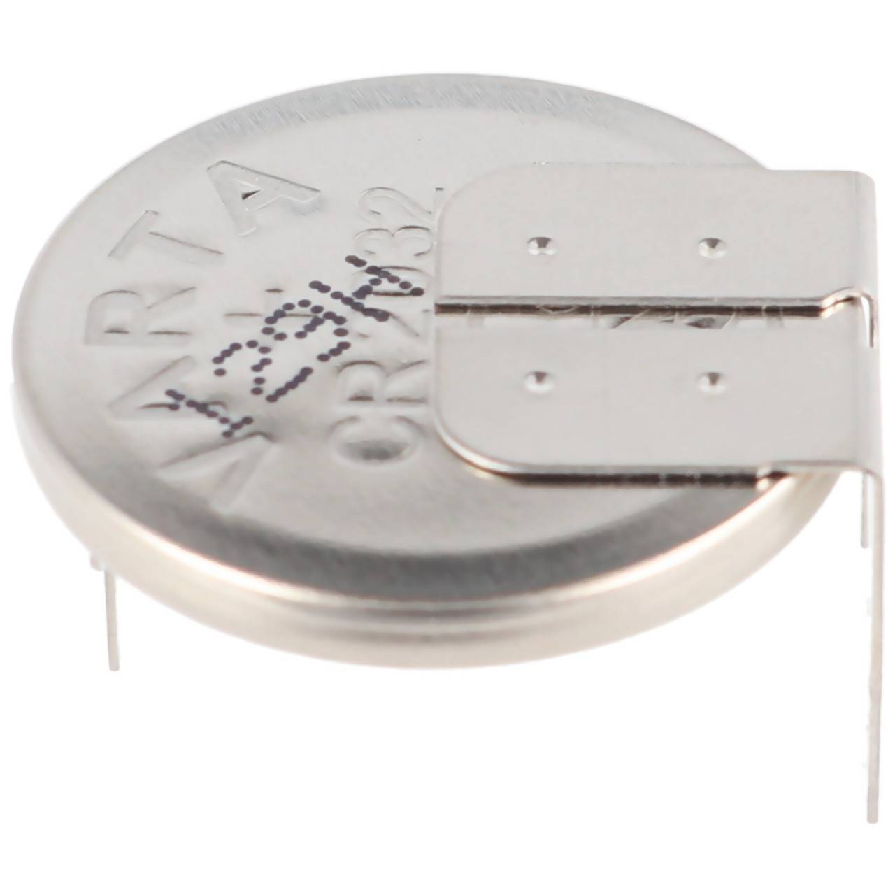 CR2032-1GU Lithium Knopfzelle liegend Printausführung 3er Print, mit ca. 10mm Printabstand am Pluspol 2er Print-4
