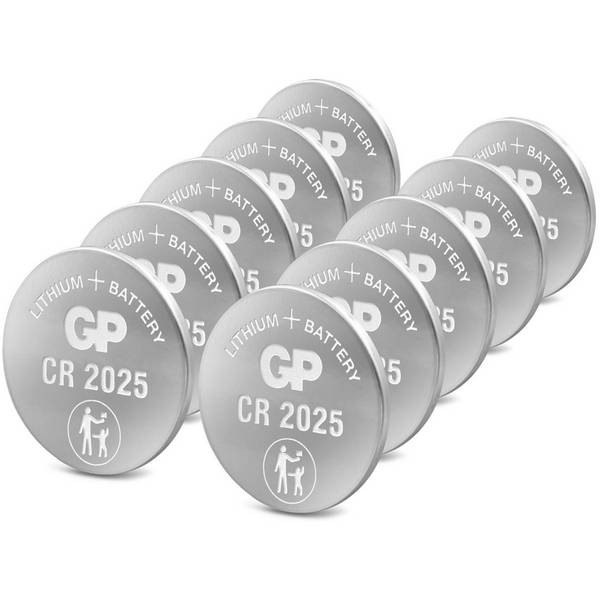 CR2025 GP Lithium Knopfzelle 3V 10 Stück