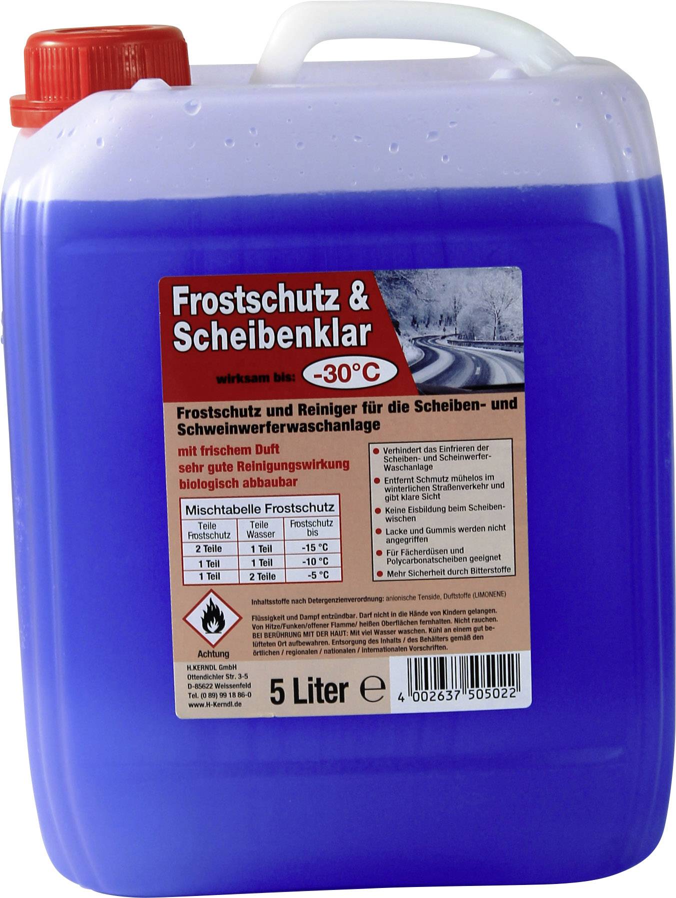 Kerndl 50508 Scheiben-Frostschutz Scheibenwaschanlage 5 l -30