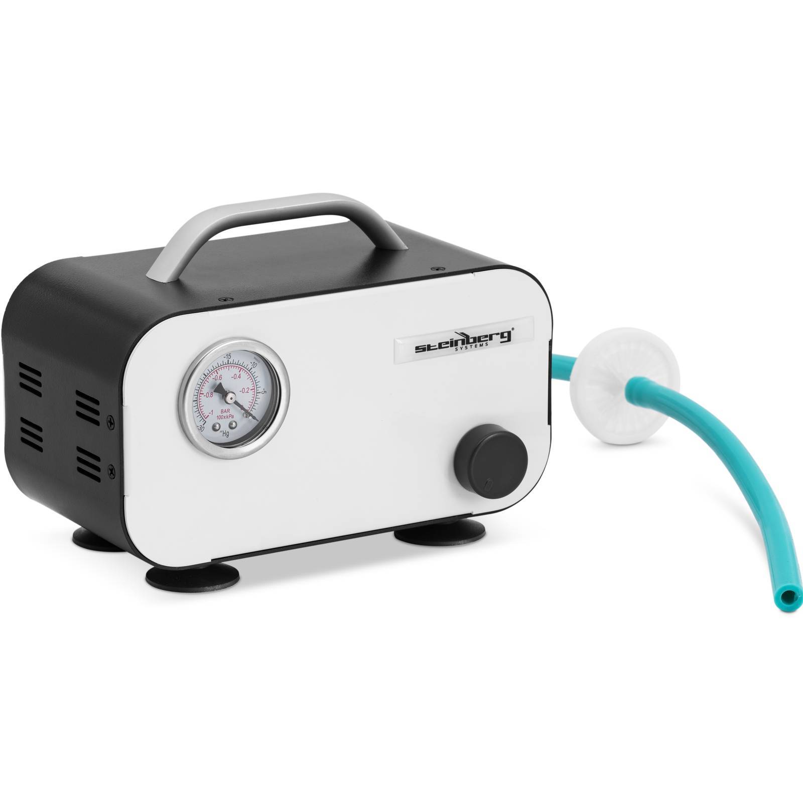 kleine Akku-Vakuumpumpe im Betrieb