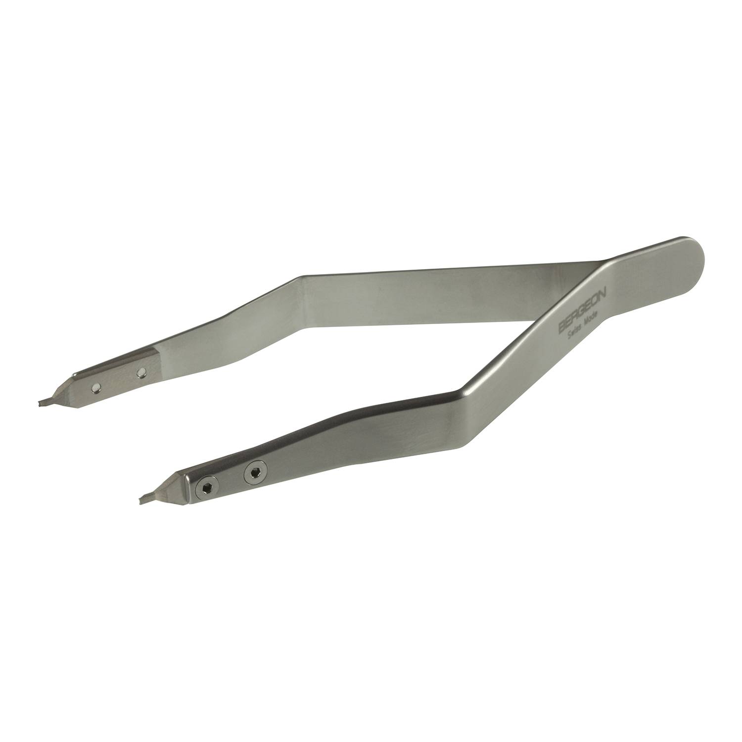 Bergeon 7825 Zange für Stege von Metallbandschließen, Federsteg-Kornzange, Edelstahl-0