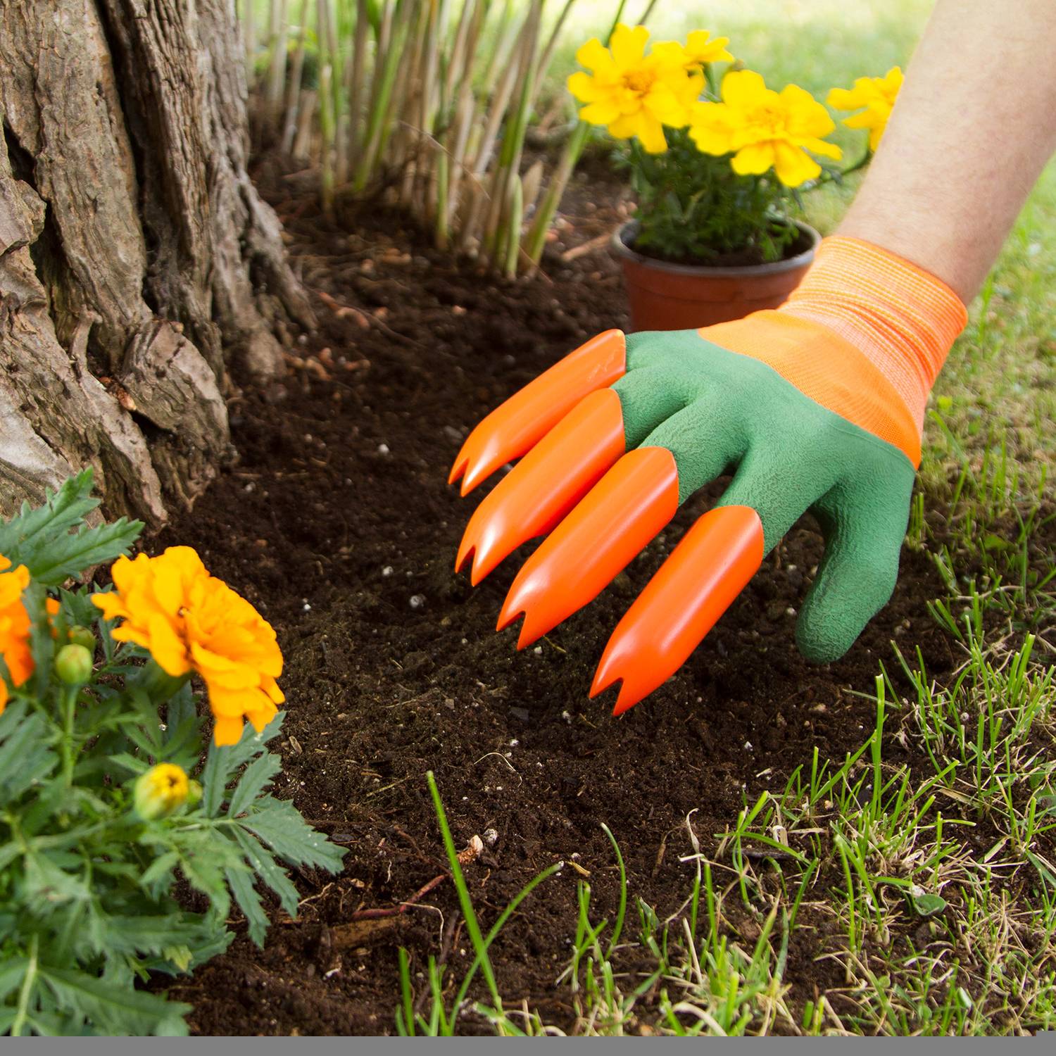 SELVA Gartenhandschuhe mit Krallen-4