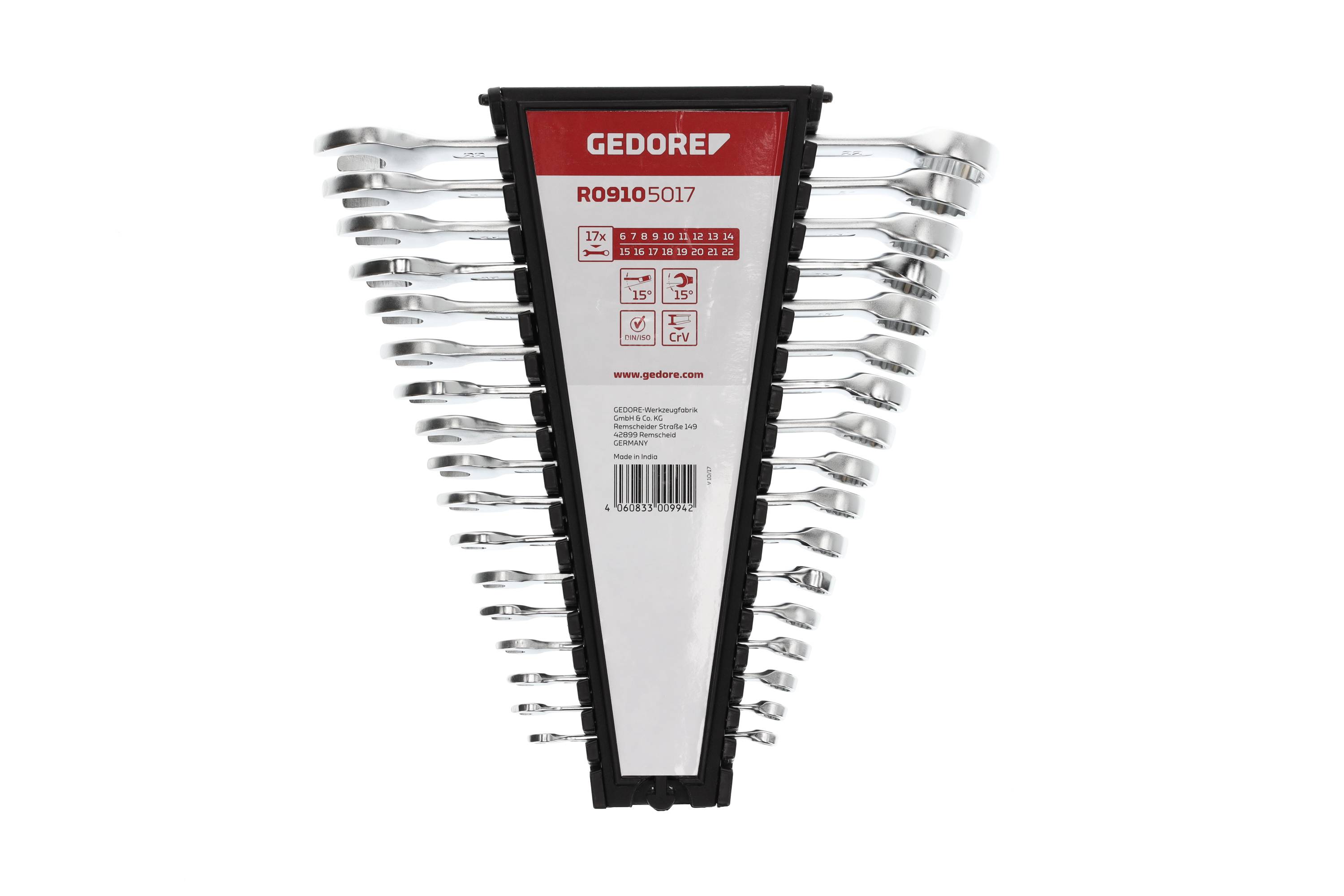 Gedore R09105017 RingmaulschSatz 6-22 mm 17-teilig-0