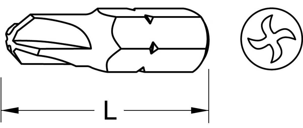 1/4" Bit Torq-Set®, 25mm, 1/4", 5er Pack-1