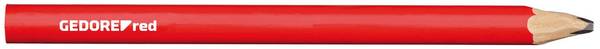 Gedore R90950012 Handwerker-Bleistift 75mm oval rot 12 Stück
