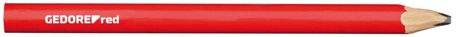 Gedore R90950012 Handwerker-Bleistift 75mm oval rot 12 Stück-0