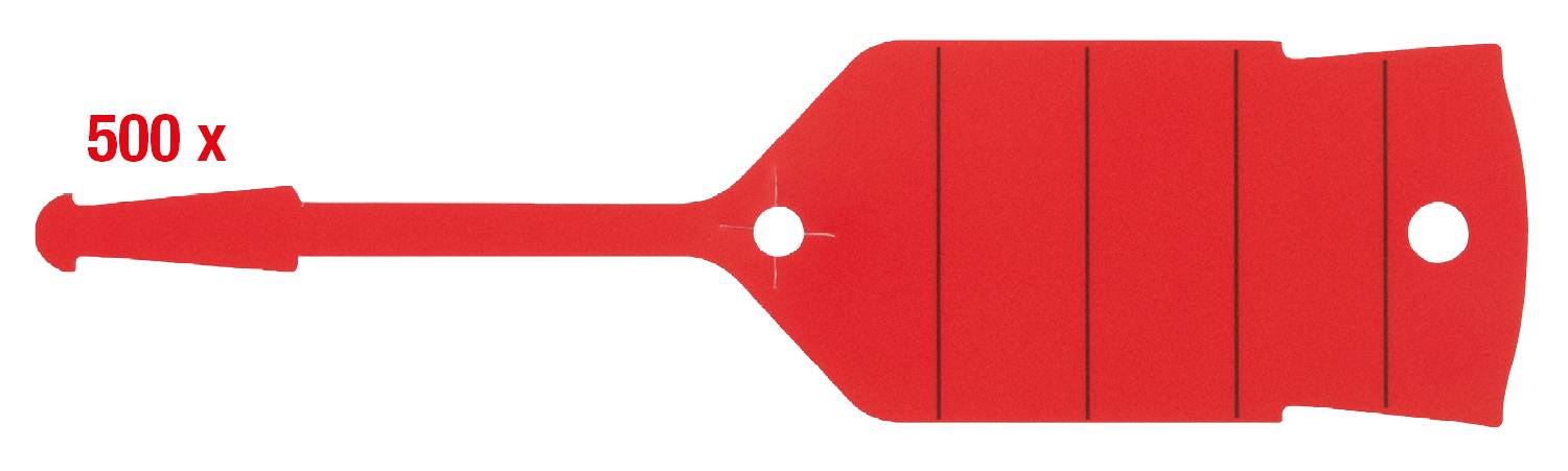 KS Tools Schlüsselanhänger mit Schlaufe, rot, 500 Stück-1