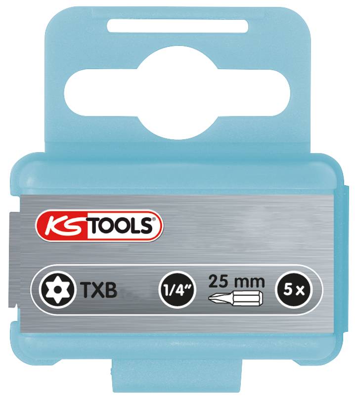 KS Tools 910.2351 1/4'' EDELSTAHL Bit, 25mm, TB25, 5er Pck-1