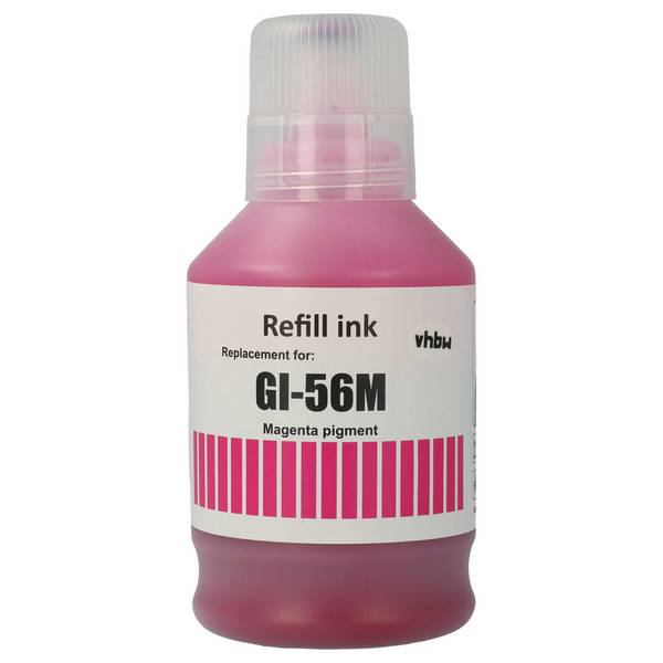vhbw Nachfülltinte Ersatz für Canon 4431C001 | GI-56M für Drucker - Refilltinte Magenta, Pigmentiert, 135ml