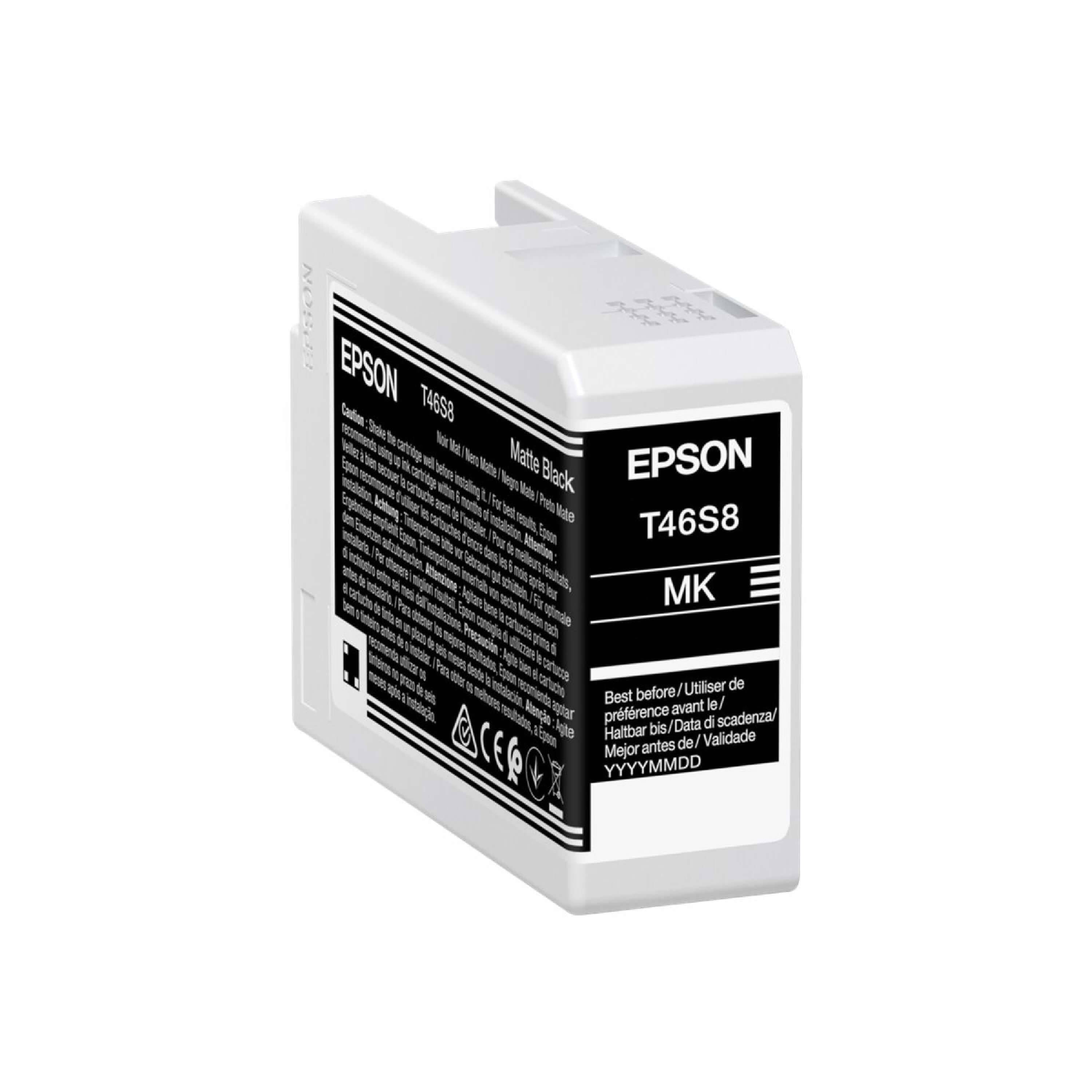 Original Epson C13T46S800 / T46S8 Druckerpatrone Matt Schwarz