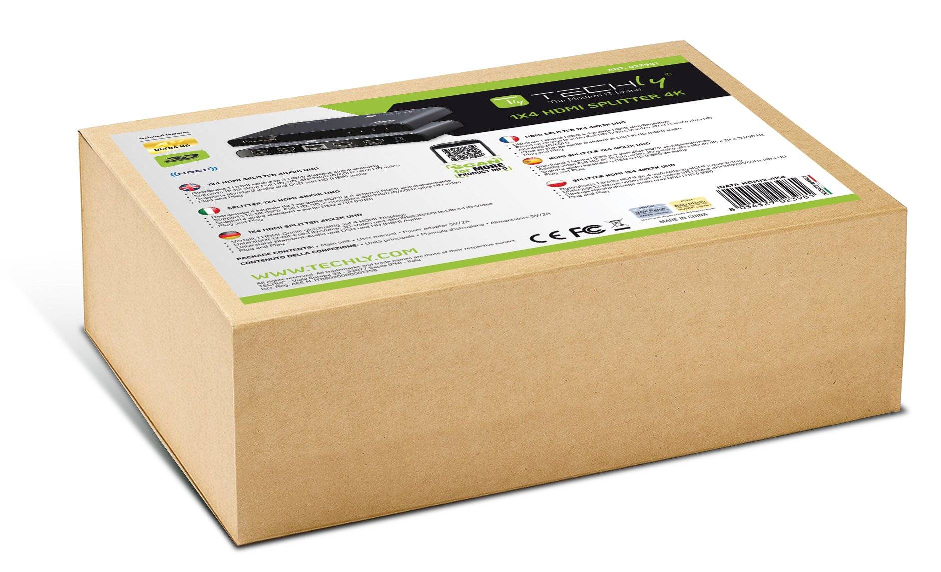 HDMI Splitter 4K, UHD, 3D, 4 Wege -- Multimedia-4