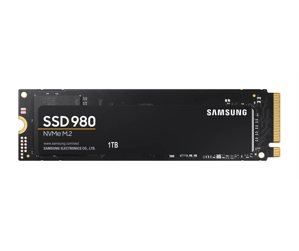 Samsung 980 1 TB Interne M.2 PCIe NVMe SSD 2280 M.2 NVMe PCIe 3.0 x4 Retail MZ-V8V1T0BW-4