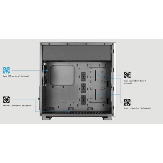 ATX AEROCOOL GLO RGB MID-TOWER CASE WITH GLASS PANEL (BLACK)-0