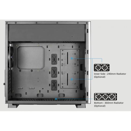 ATX AEROCOOL GLO RGB MID-TOWER CASE WITH GLASS PANEL (BLACK)-1