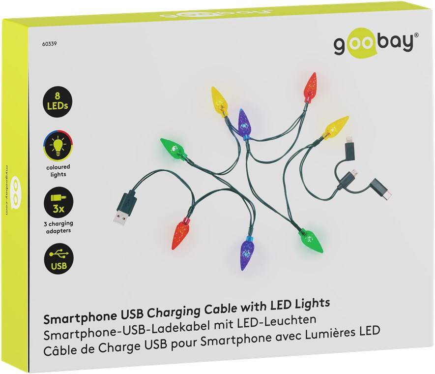 Smartphone-USB-Ladekabel mit LED-Leuchten 60339 - Kabel - Digital/Daten-1