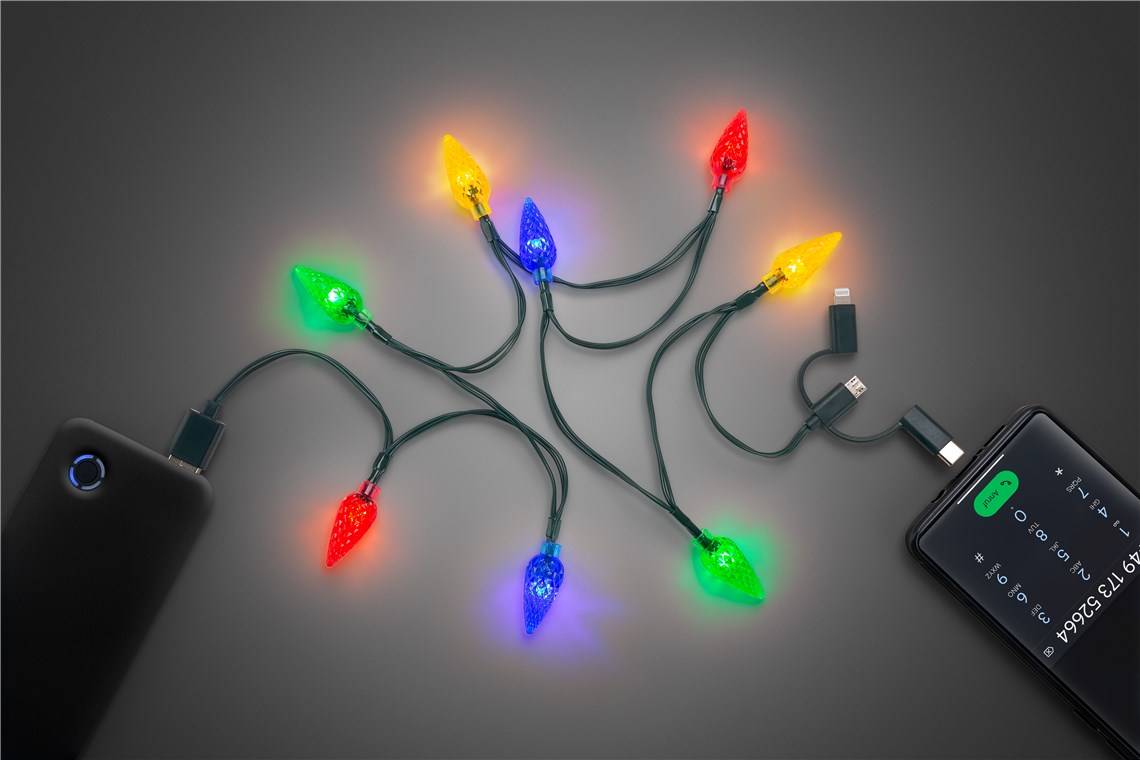 Smartphone-USB-Ladekabel mit LED-Leuchten 60339 - Kabel - Digital/Daten-2