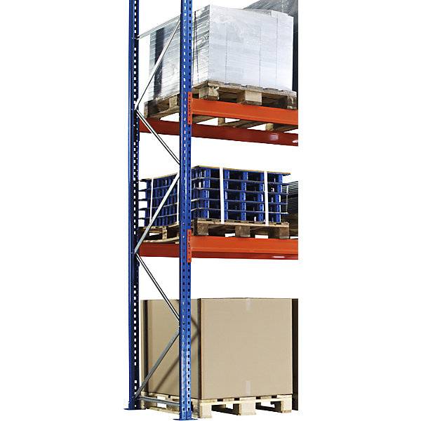 Palettenregal-Ständerrahmen Stahl Höhe 5000 mm Stützrahmen-BxT 100 x 1100 mm. Gebr. Schulte GmbH & CO. KG-1