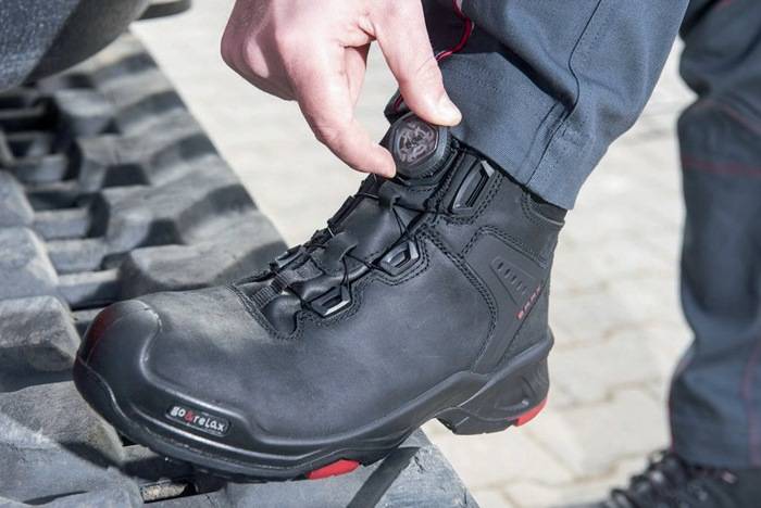 Sicherheitsstiefel Braxton Gr.44 schwarz/rot Leder S3 SRC HRO EN20345 BAAK-1