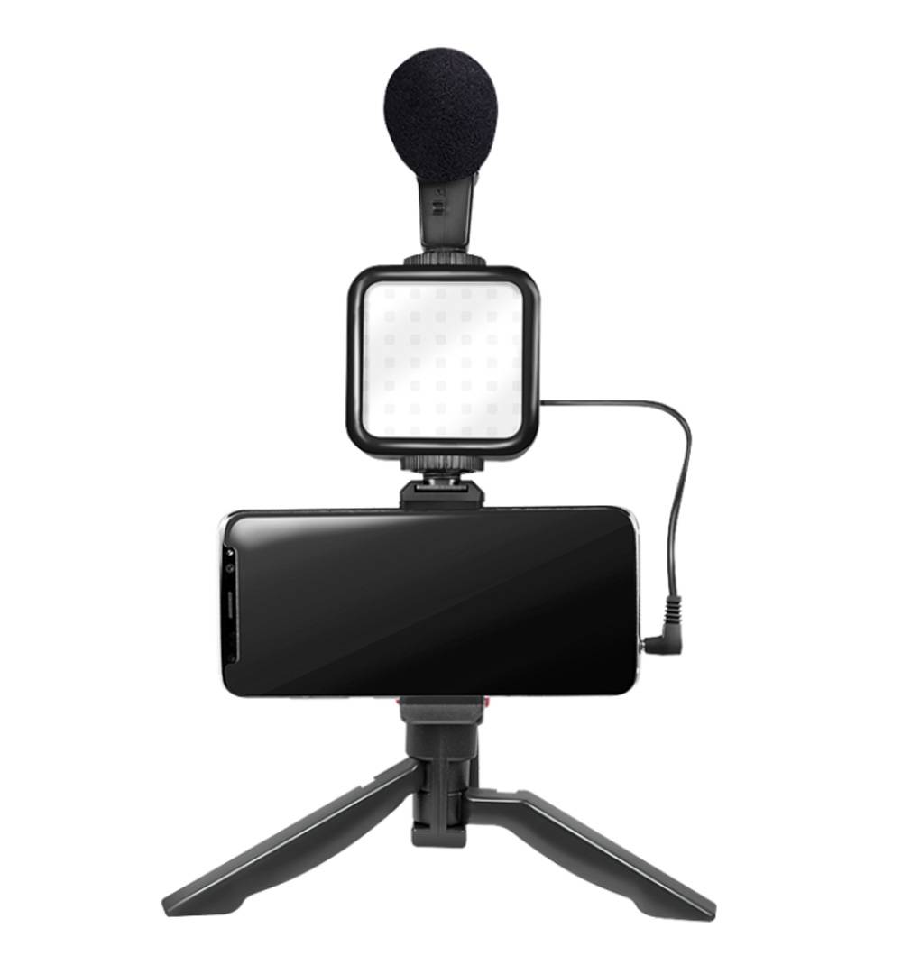 Vlogger-Starter-Kit, with LED Light, microphone and handle Audio & Video Multimedia-Zubehör-2