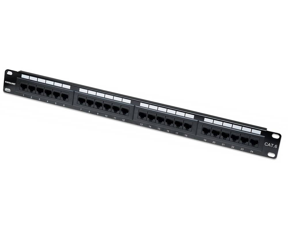 Intellinet 520959 24 Port Netzwerk-Patchpanel 483 mm (19") CAT 6 1 HE Mehrfarbig Bestückt-4