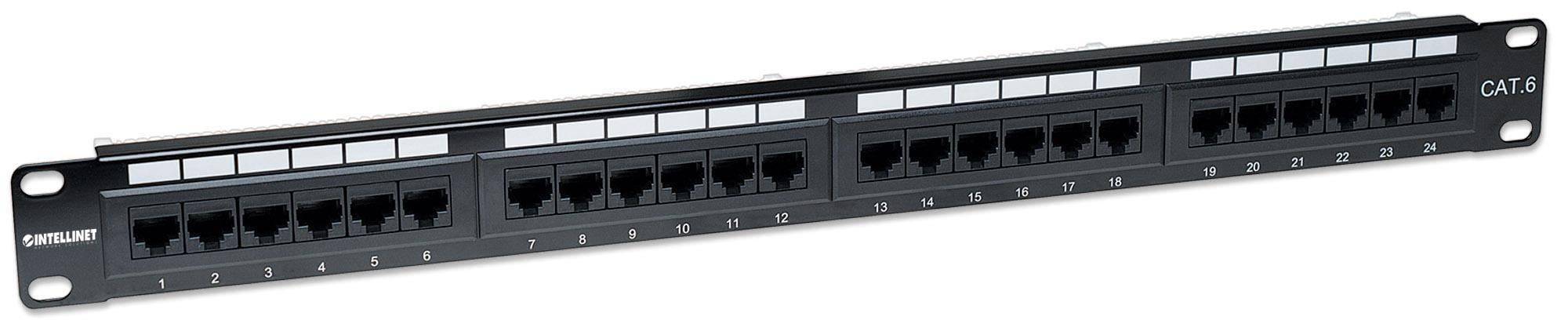 Intellinet 520959 24 Port Netzwerk-Patchpanel 483 mm (19") CAT 6 1 HE Mehrfarbig Bestückt-5